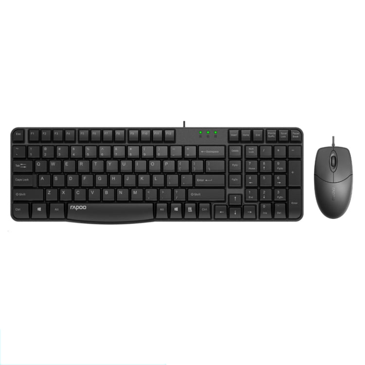 Rapoo X120 Computer Business Office USB Wired Keyboard and Mouse Set(Black) - Wired Keyboard by Rapoo | Online Shopping South Africa | PMC Jewellery | Buy Now Pay Later Mobicred