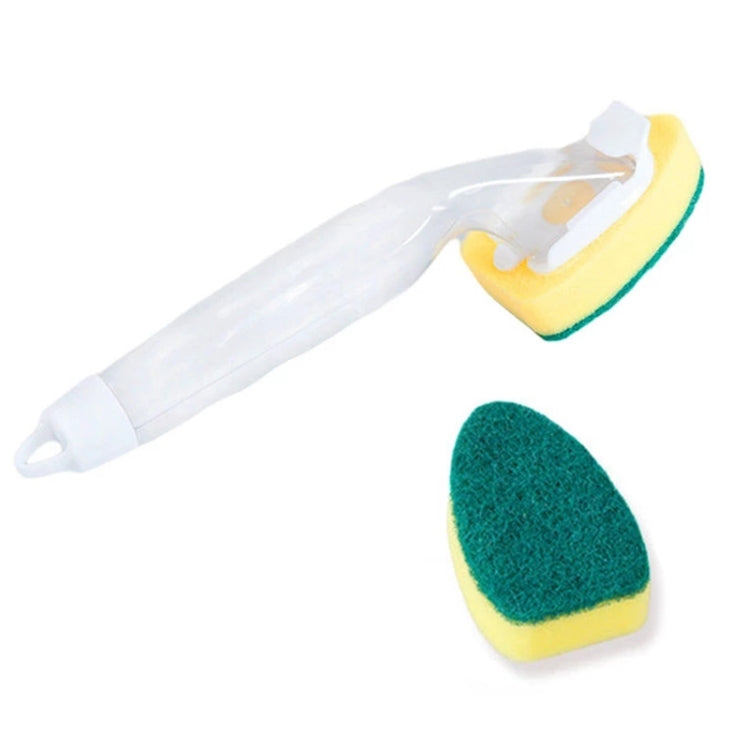 Kitchen Plastic Long Handle Cleaning Brush Automatic Adding Liquid Brush Removable Sponge Brush(With 2pcs Head) - Sponges, Cloths & Brushes by PMc TechLife | Online Shopping South Africa | PMc TechLife | Buy Now Pay Later Mobicred