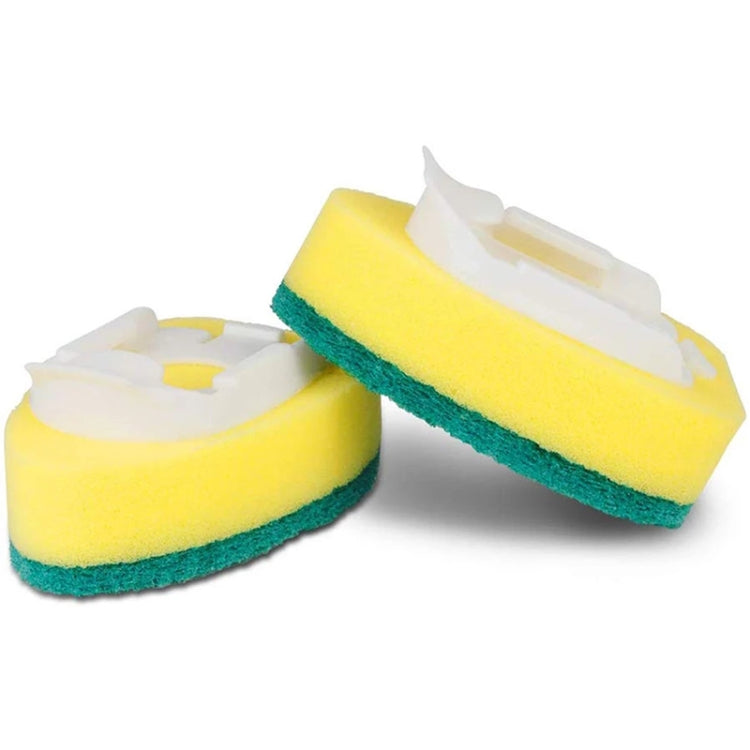 Kitchen Plastic Long Handle Cleaning Brush Automatic Adding Liquid Brush Removable Sponge Brush(With 2pcs Head) - Sponges, Cloths & Brushes by PMc TechLife | Online Shopping South Africa | PMc TechLife | Buy Now Pay Later Mobicred