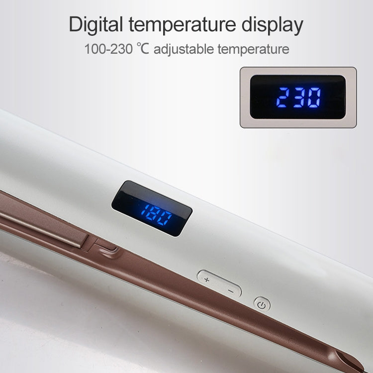 Professional Hair Straightener LED Display Ceramic Coating Plate Ionic Curling Flat Iron(EU 45W) - free shipping - PMC TechLife - Order now!