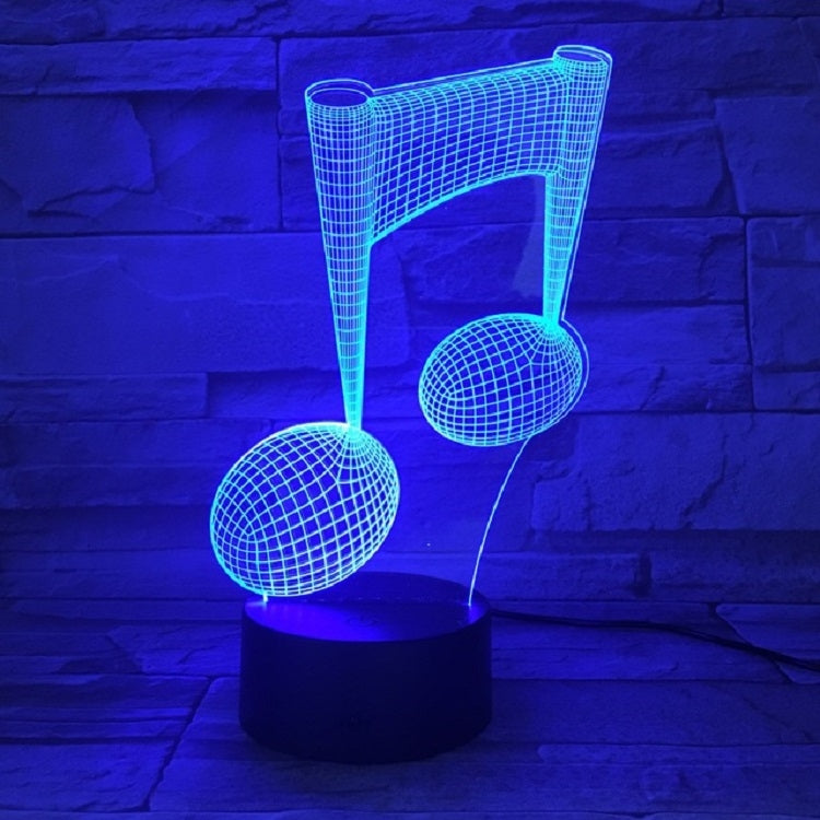 Music Note 3D Visual Light Touch Colorful Changing Decorative Table Lamp LED Night Light - Novelty Lighting by PMC TechLife | Online Shopping South Africa | PMC TechLife | Buy Now Pay Later Mobicred