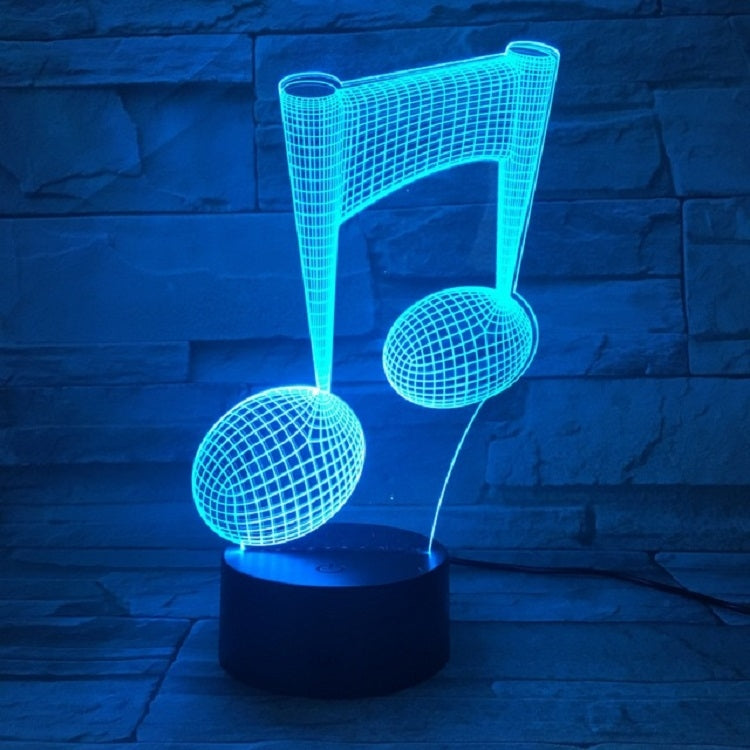 Music Note 3D Visual Light Touch Colorful Changing Decorative Table Lamp LED Night Light - Novelty Lighting by PMC TechLife | Online Shopping South Africa | PMC TechLife | Buy Now Pay Later Mobicred