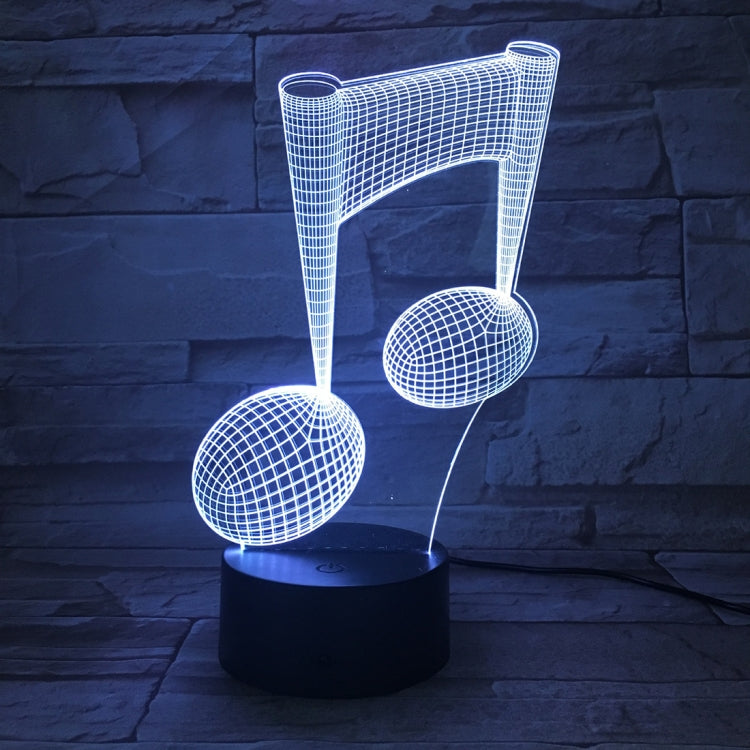 Music Note 3D Visual Light Touch Colorful Changing Decorative Table Lamp LED Night Light - Novelty Lighting by PMC TechLife | Online Shopping South Africa | PMC TechLife | Buy Now Pay Later Mobicred