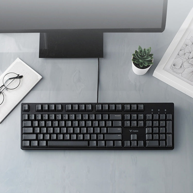 Rapoo V860 Desktop Wired Gaming Mechanical Keyboard, Specifications:104 Keys(Black Shaft) - free shipping - PMC Jewellery - Order now!