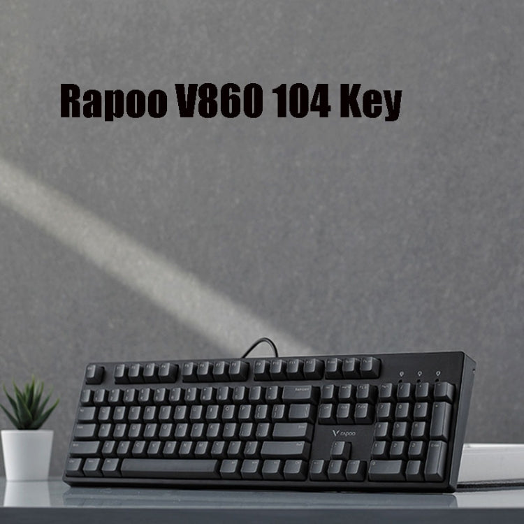 Rapoo V860 Desktop Wired Gaming Mechanical Keyboard, Specifications:104 Keys(Red Shaft) - Wired Keyboard by Rapoo | Online Shopping South Africa | PMC Jewellery | Buy Now Pay Later Mobicred