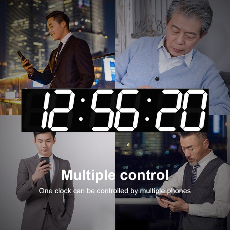 Creative LED Digital Wall Clock Multi-function WIFI Clock, Style:6 Bit Hollow WIFI(White) - Wall Clock by PMc TechLife | Online Shopping South Africa | PMc TechLife | Buy Now Pay Later Mobicred
