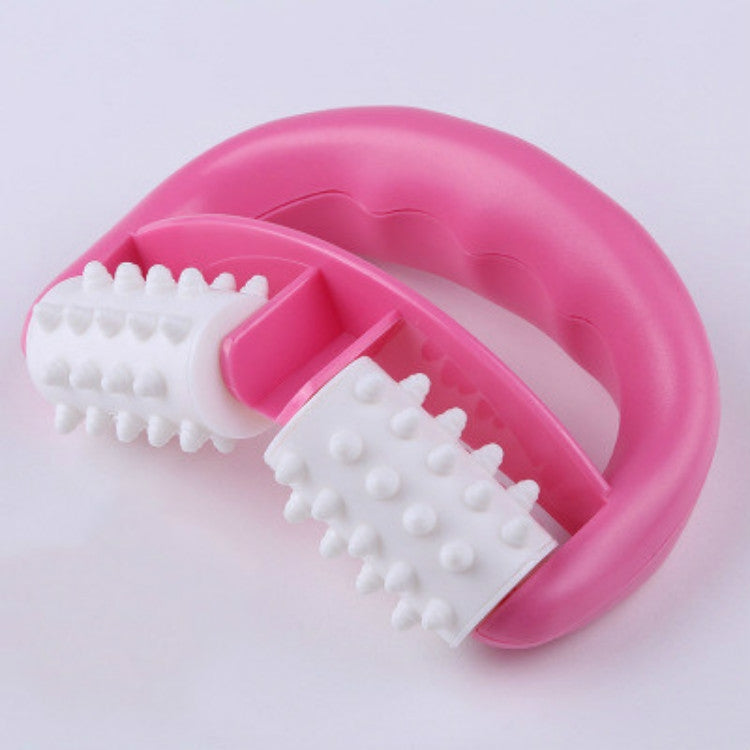 T9142 Plastic Manual Two-wheel Massager Round Handle Massager(Red) - free shipping - PMC TechLife - Order now!