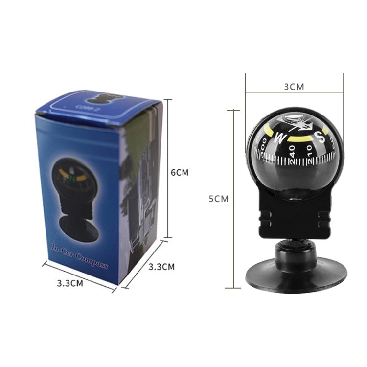 Pocket Ball Compass Instrument Navigation Compass Outdoor Hiking Car Black Compass - Clocks & Car Meters by PMC TechLife | Online Shopping South Africa | PMC TechLife | Buy Now Pay Later Mobicred