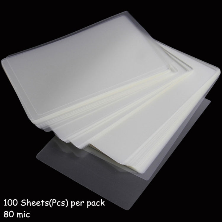 100pcs / Pack 3 Inch 80mic Thickness Clear Laminating Film Plastic film - Arts & Crafts by PMC TechLife | Online Shopping South Africa | PMC TechLife