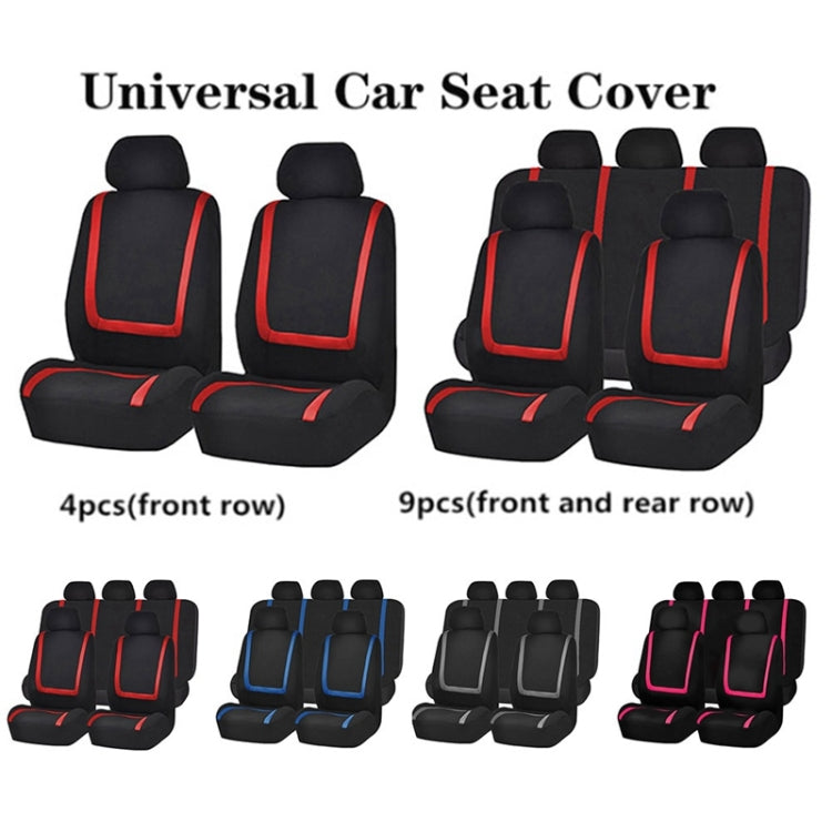 Universal Car Seat Cover Polyester Fabric Automobile Seat Covers Car Seat Cover Vehicle Seat Protector Interior Accessories 4pcs Set Pink - Seat Accessories by PMC Jewellery | Online Shopping South Africa | PMC Jewellery | Buy Now Pay Later Mobicred