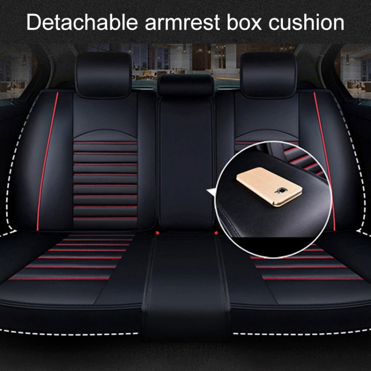 Universal PU Leather Car Seat Cover Black White - Seat Accessories by PMC Jewellery | Online Shopping South Africa | PMC Jewellery | Buy Now Pay Later Mobicred