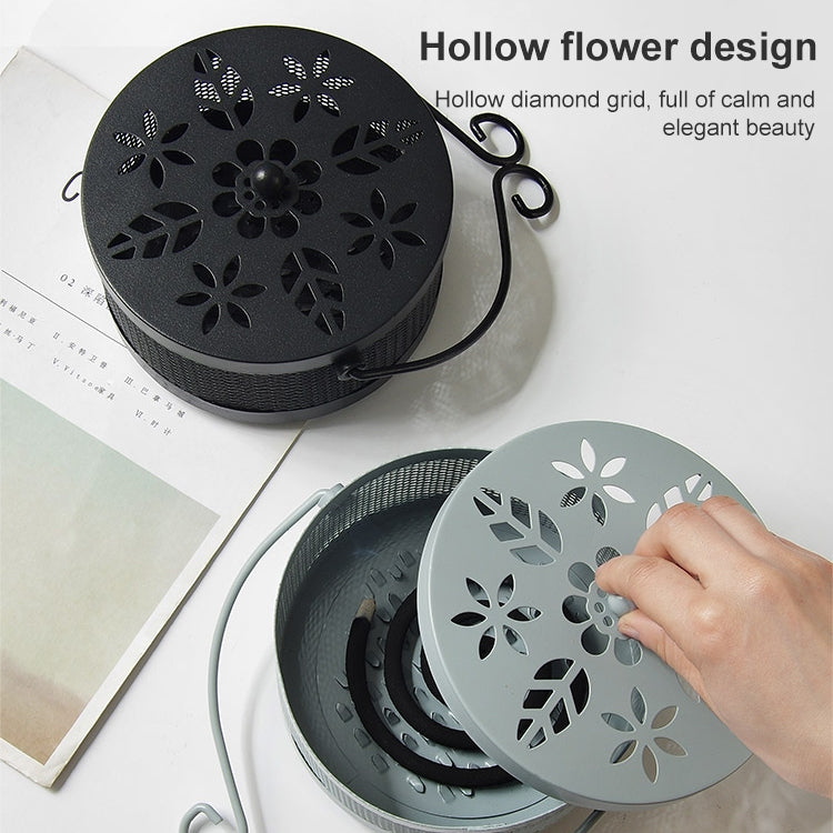 Outdoor Portable Multifunctional Hollow Fireproof Mosquito Coil Box with Lid(Bronze) - Mosquito Coil Tray by PMC TechLife | Online Shopping South Africa | PMC TechLife | Buy Now Pay Later Mobicred
