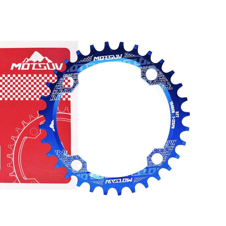 MOTSUV Narrow Wide Chainring MTB  Bicycle 104BCD Tooth Plate Parts(Blue) - free shipping - PMC TechLife - Order now!