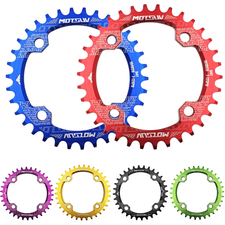 MOTSUV Narrow Wide Chainring MTB  Bicycle 104BCD Tooth Plate Parts(Purple) - Bicycle Brake Parts by MOTSUV | Online Shopping South Africa | PMC TechLife | Buy Now Pay Later Mobicred