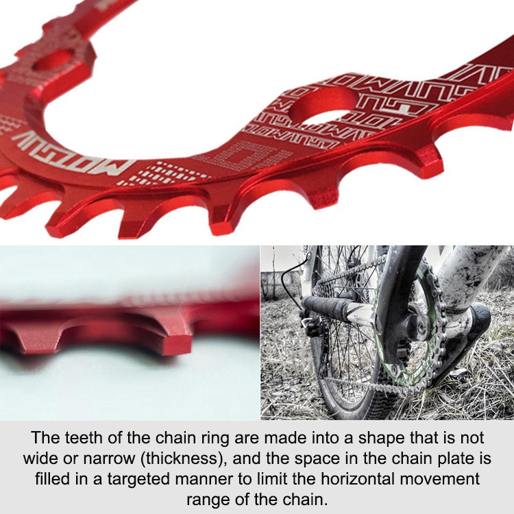 MOTSUV Narrow Wide Chainring MTB  Bicycle 104BCD Tooth Plate Parts(Red) - free shipping - PMC TechLife - Order now!