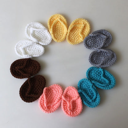 Newborn Babies Photography Props Mini Crocheted Small Slippers, Size:  Newborn Size( White) - Baby Shoes by PMC Jewellery | Online Shopping South Africa | PMC Jewellery | Buy Now Pay Later Mobicred