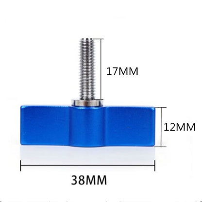 10PCS T-shaped Screw Multi-directional Adjustment Hand Screw Aluminum Alloy Handle Screw, Specification:M4(Blue) - Screws by PMC Jewellery | Online Shopping South Africa | PMC Jewellery | Buy Now Pay Later Mobicred