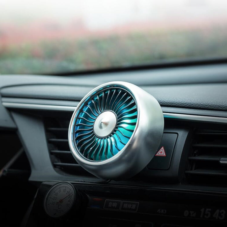 Automobile Multi-function Electric Fan Car Air Outlet USB Interface Mini Fan(Silver) - free shipping - PMC TechLife - Order now!