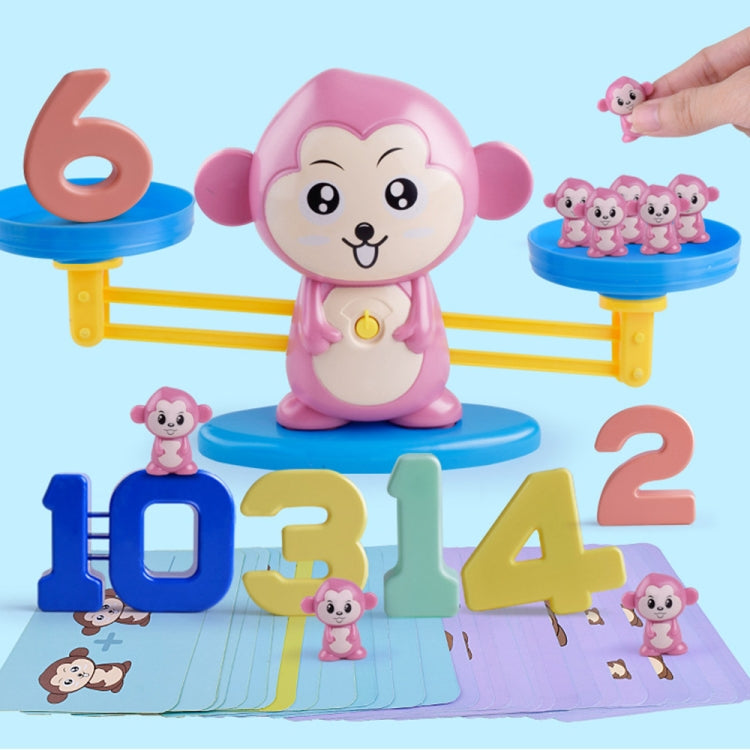 Monkey Balance Scale Toy Child Educational Math Toys(Pink) - Math Toys by PMC Jewellery | Online Shopping South Africa | PMC Jewellery | Buy Now Pay Later Mobicred