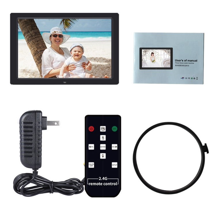 DPF-1201 12 inch 1280x800 Resolution Wall Mounted Advertising Machine LCD Electronic Photo Frame, Plug:US Plug(Black) - free shipping - PMC TechLife - Order now!