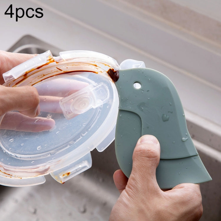 4 PCS Penguin Shape Soft Scraper Kitchen Baking Gadget(Dark Green) - Cutlery Sets by PMC TechLife | Online Shopping South Africa | PMC TechLife | Buy Now Pay Later Mobicred