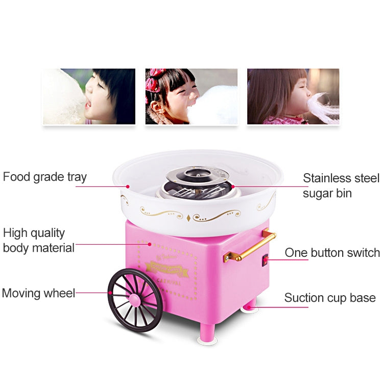 Retro Trolley Mini Cotton Candy Machine, Specification:European Regulations 220 V(Pink) - free shipping - PMC TechLife - Order now!