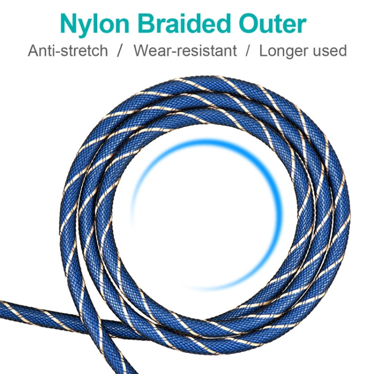 EMK 90 Degree Swivel Adjustable Right Angled 360 Degrees Rotatable Plug Nylon Woven Mesh Optical Audio Cable, Cable Length:8m(Blue) - free shipping - PMC Jewellery - Order now!