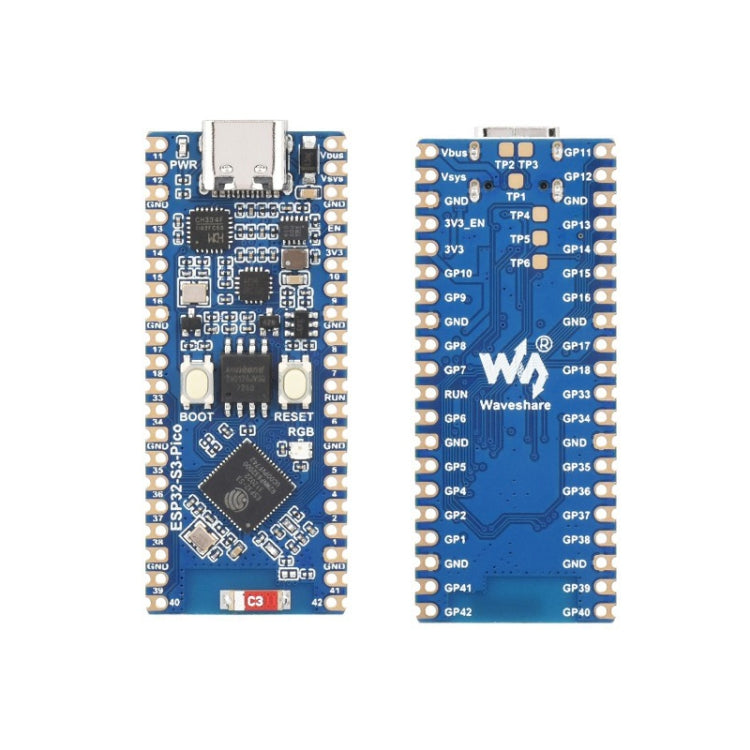 Waveshare ESP32-S3 Microcontroller, 2.4 GHz Wi-Fi Development Board Dual-core Processor - free shipping - PMC TechLife - Order now!
