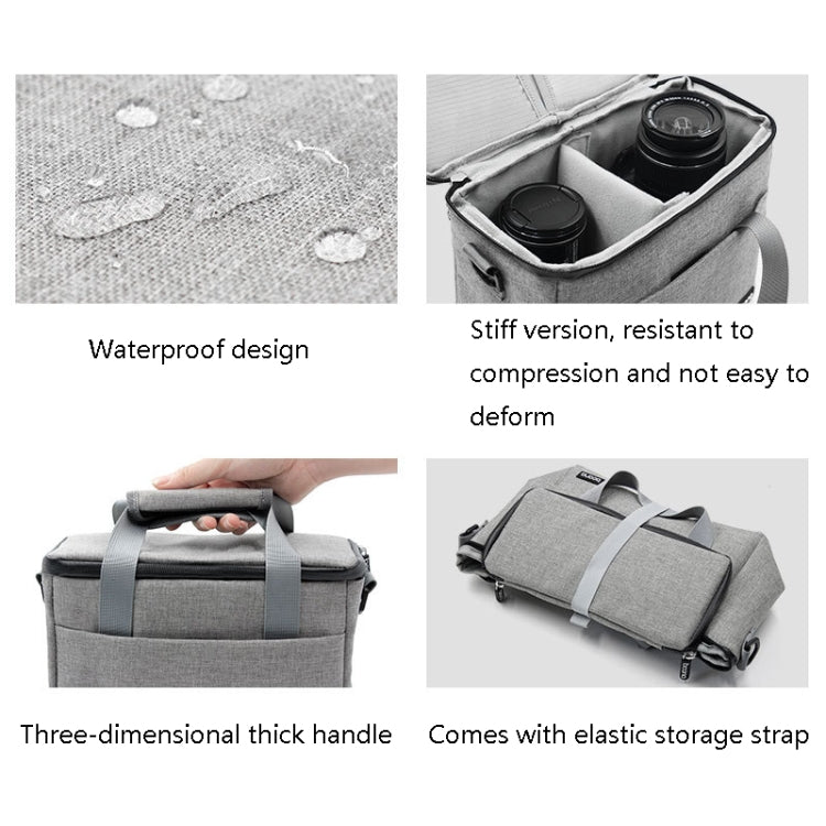 Baona BN-H001 Digital Camera Bag Casual Portable Camera Waterproof Bag, Size:Small(Black) - Strap Satchel by Baona | Online Shopping South Africa | PMC TechLife | Buy Now Pay Later Mobicred