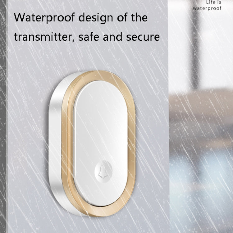 CACAZI A99 Home Smart Remote Control Doorbell Elderly Pager, Style:UK Plug(Silver) - Wireless Doorbell by CACAZI | Online Shopping South Africa | PMC TechLife | Buy Now Pay Later Mobicred