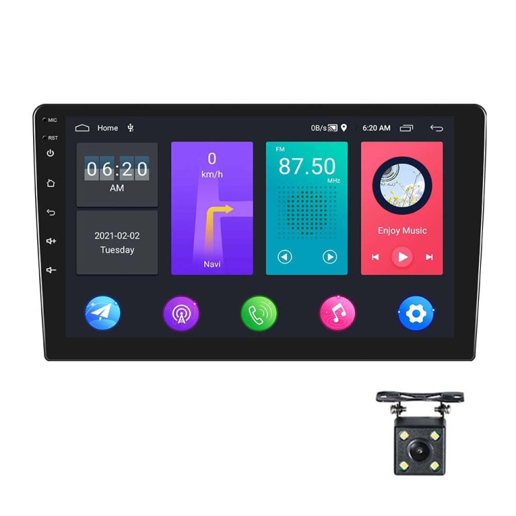 A2798 9 Inch Android WiFi 2+32G Central Control Large screen Universal Car Navigation Reversing Video Player, Style:Standard+4Lights Camera - Car MP3 & MP4 & MP5 by PMC Jewellery | Online Shopping South Africa | PMC Jewellery | Buy Now Pay Later Mobicred