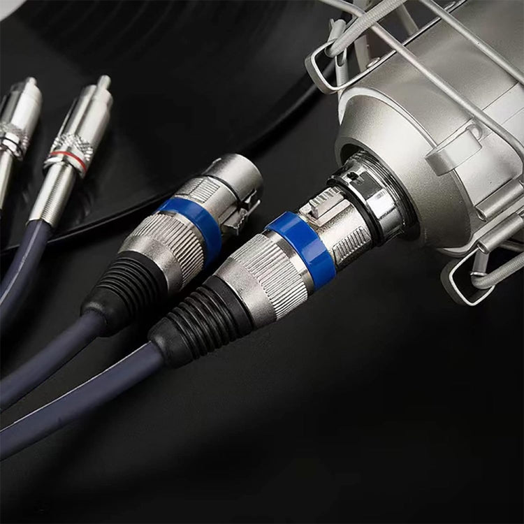 2RCA Male 2XLR Caron Female Speaker Audio Balance Cable, Length:5m - Microphone Audio Cable & Connector by PMC TechLife | Online Shopping South Africa | PMC TechLife | Buy Now Pay Later Mobicred