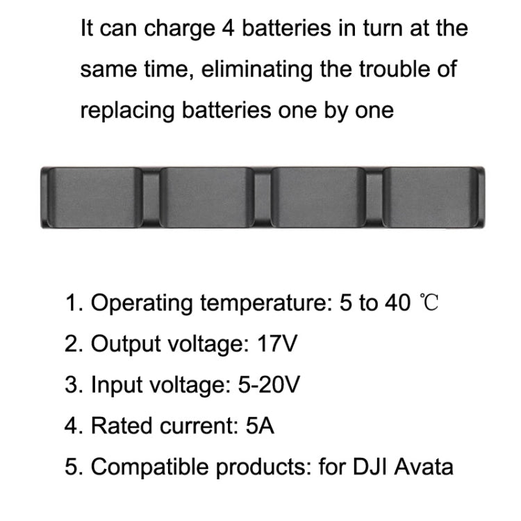 Original DJI Avata Charge Housekeeper 4 Batteries Charger - free shipping - PMC TechLife - Order now!