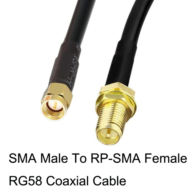 SMA Male To RP-SMA Female RG58 Coaxial Adapter Cable, Cable Length:10m - Connectors by PMC Jewellery | Online Shopping South Africa | PMC Jewellery | Buy Now Pay Later Mobicred