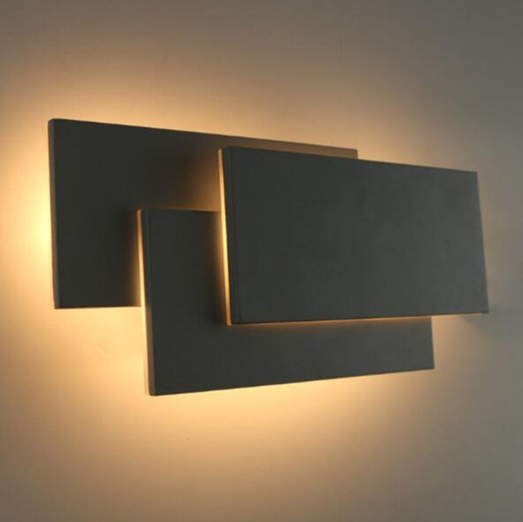White square 18W Creative Simple Bedroom Bedside Living Room Restaurant Hotel Study Hall Corridor Aisle Light LED Tower Stack Wall Lamp(White Light) - Wall Lamps by PMc TechLife | Online Shopping South Africa | PMc TechLife | Buy Now Pay Later Mobicred
