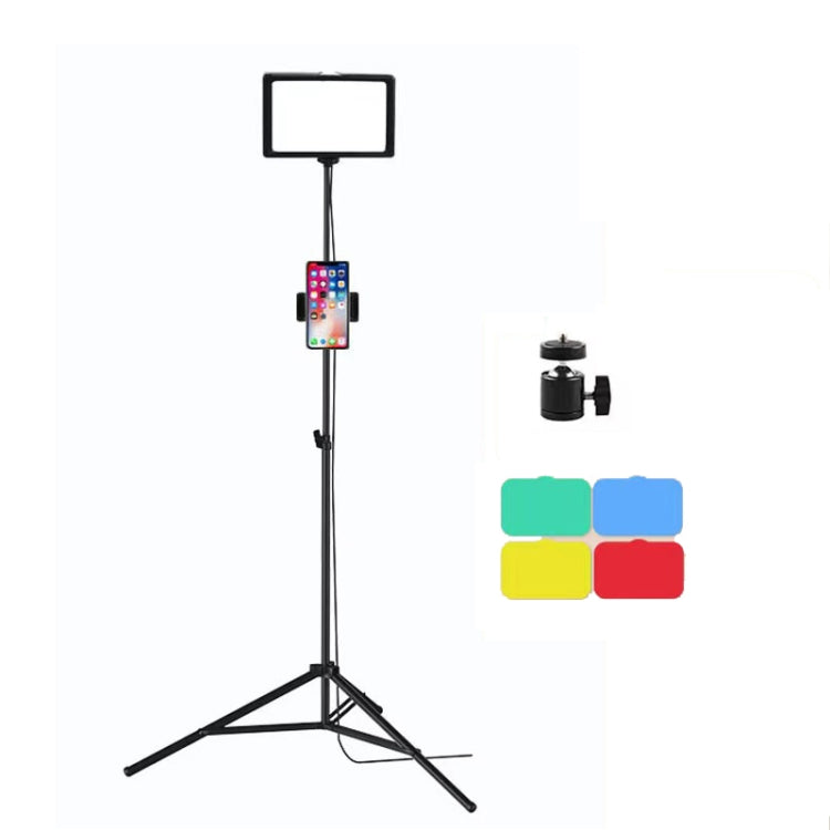 6 Inch 3200-5500K Three-color Temperature Photography Flat-panel Live Fill Light,Spec: 2.1m Bracket - Selfie Light by PMC Jewellery | Online Shopping South Africa | PMC Jewellery