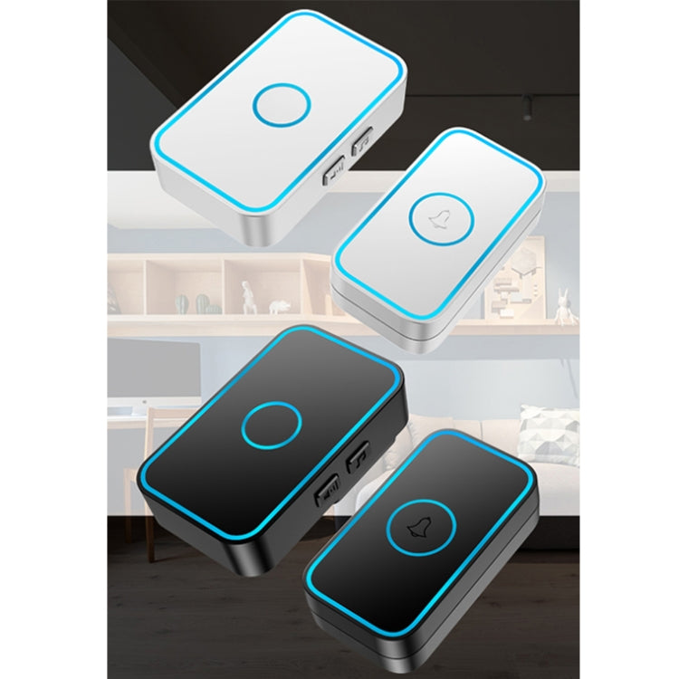 CACAZI A78 Long-Distance Wireless Doorbell Intelligent Remote Control Electronic Doorbell, Style:US Plug(Bright White) - Wireless Doorbell by CACAZI | Online Shopping South Africa | PMC Jewellery