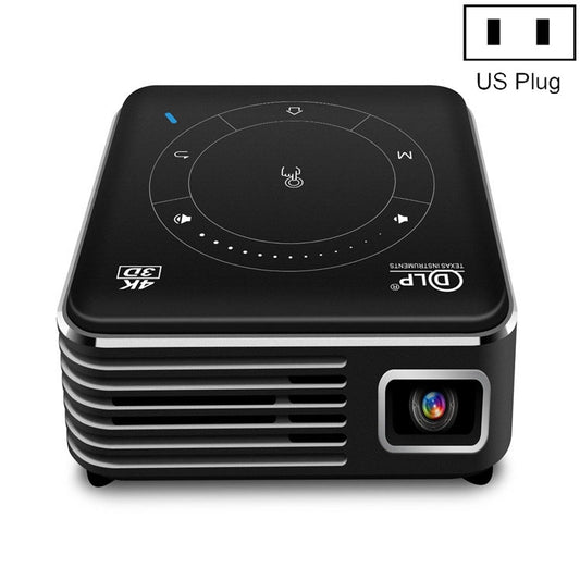 P11 4K HD DLP Mini 3D Projector 4G + 32G Smart Micro Convenient Projector, Style:US Plug(Black) - Mini Projector by PMC Jewellery | Online Shopping South Africa | PMC Jewellery | Buy Now Pay Later Mobicred