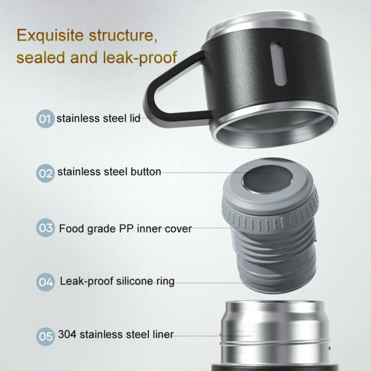 500ml 304 Stainless Steel Thermos Cup Portable Business Tea Cup,Spec: Gift Box Set(Gray) - Vacuum Thermoses & Cups by PMC TechLife | Online Shopping South Africa | PMC TechLife | Buy Now Pay Later Mobicred