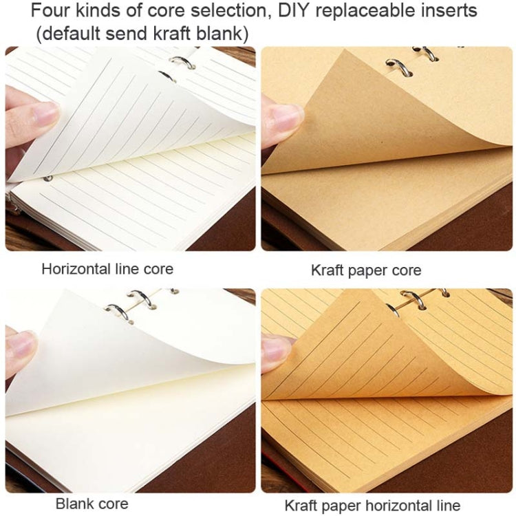 A7 PU Maple Retro Straps Handbook Loose-leaf Notebook(Dark Brown) - Notebooks by PMc TechLife | Online Shopping South Africa | PMc TechLife | Buy Now Pay Later Mobicred