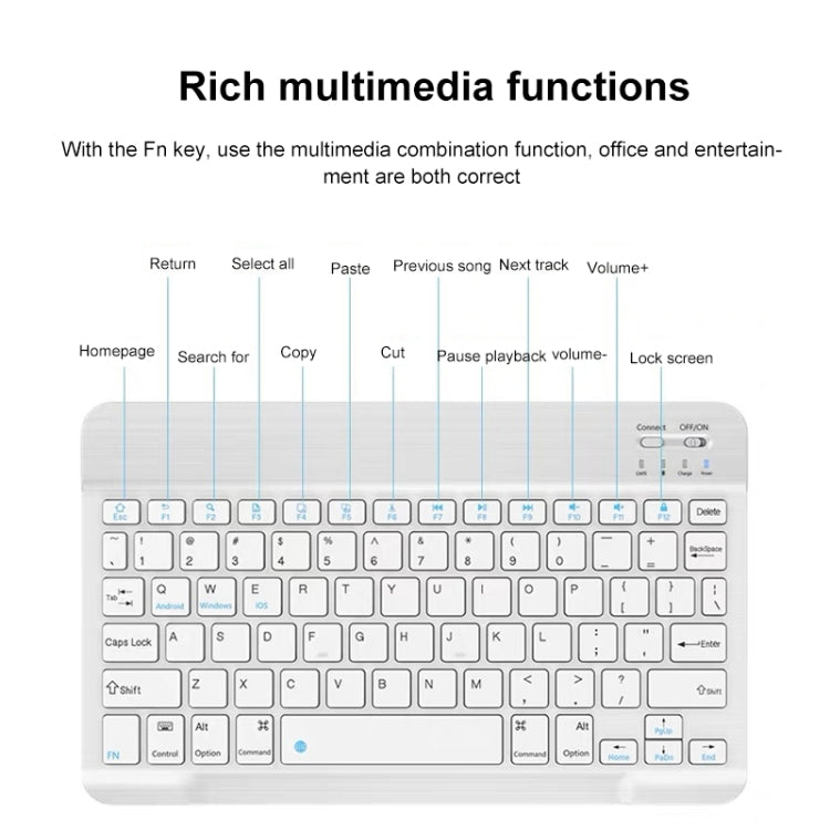 YS-001 9.7-10.1 Inch Tablets Phones Universal Mini Wireless Bluetooth Keyboard, Style:Only Keypad(Black) - Universal Keyboard by PMC TechLife | Online Shopping South Africa | PMC TechLife