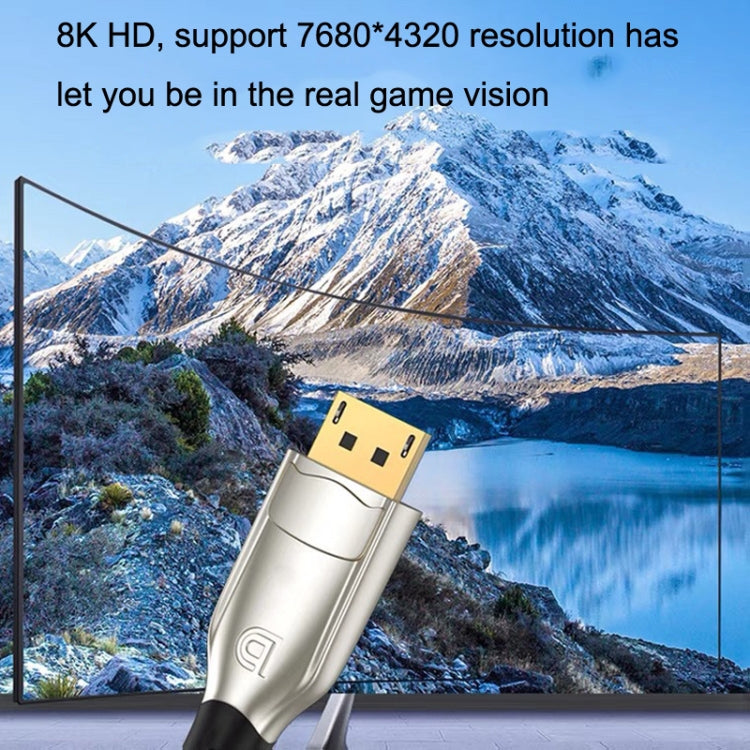 1m 1.4 Version DP Cable Gold-Plated Interface 8K High-Definition Display Computer Cable OD6.0MM 30AWG With Nylon Mesh(Gray) -  by PMC TechLife | Online Shopping South Africa | PMC TechLife | Buy Now Pay Later Mobicred