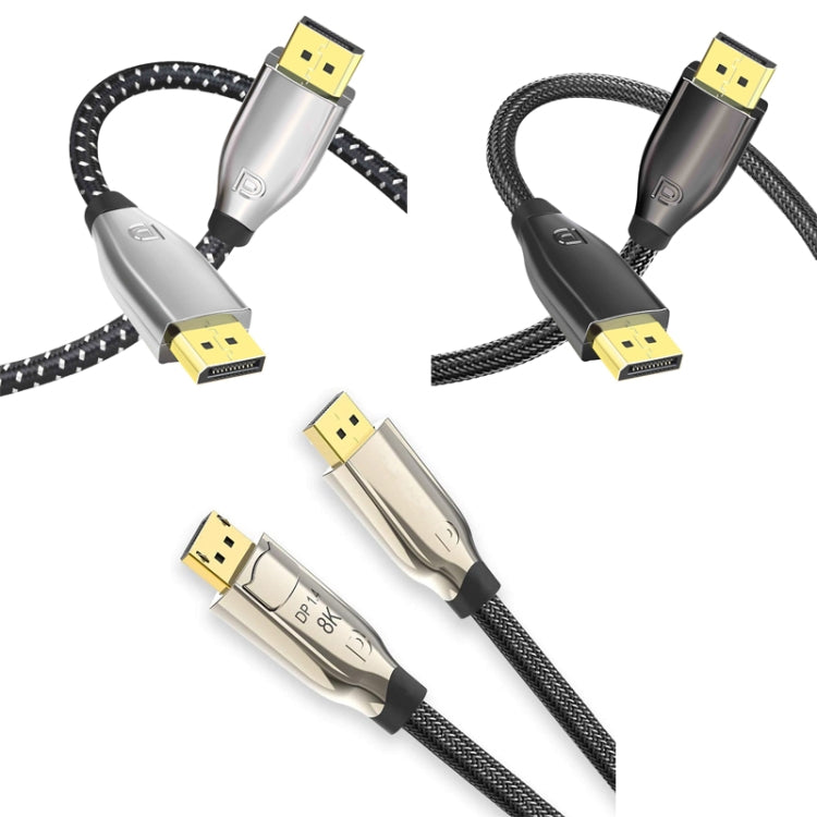 1.5m 1.4 Version DP Cable Gold-Plated Interface 8K High-Definition Display Computer Cable OD6.0MM 30AWG With Nylon Mesh(Black) -  by PMC TechLife | Online Shopping South Africa | PMC TechLife | Buy Now Pay Later Mobicred
