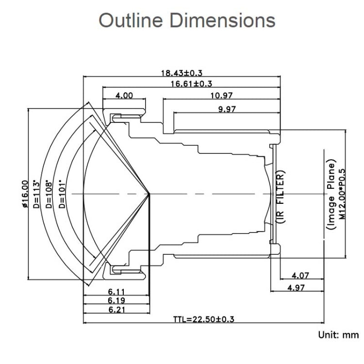 Waveshare WS1132712 For Raspberry Pi M12 High Resolution Lens, 12MP, 113 Degree FOV, 2.7mm Focal Length,23965 - Modules Expansions Accessories by WAVESHARE | Online Shopping South Africa | PMC TechLife | Buy Now Pay Later Mobicred