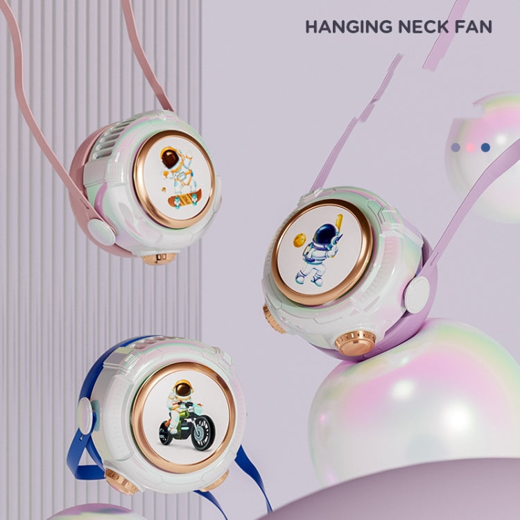 MD666-3 Cartoon Space Capsule Mini Portable Bladeless Hanging Neck Fan(Pink) - Electric Fans by PMC TechLife | Online Shopping South Africa | PMC TechLife | Buy Now Pay Later Mobicred