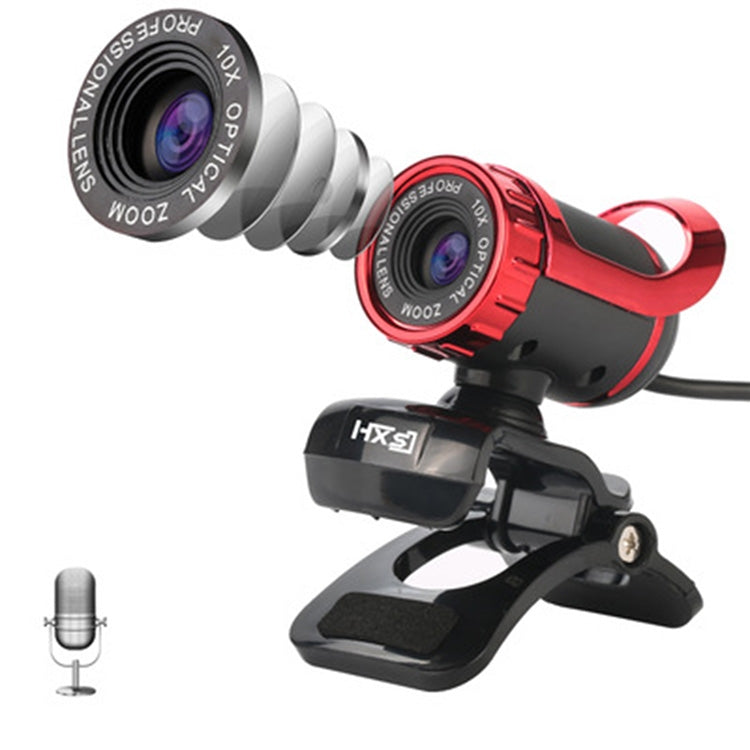 HXSJ A859 480P Computer Network Course Camera Video USB Camera Built-in Sound-absorbing Microphone(No Camera Function  Red) - free shipping - PMC Jewellery - Order now!