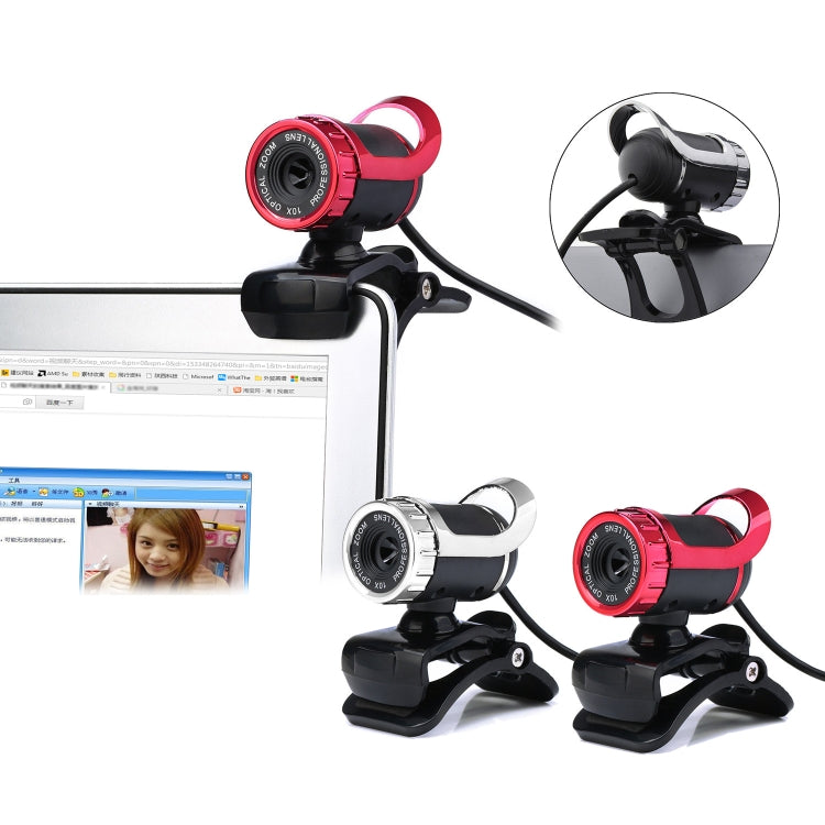 HXSJ A859 480P Computer Network Course Camera Video USB Camera Built-in Sound-absorbing Microphone(No Camera Function  Red) - free shipping - PMC Jewellery - Order now!