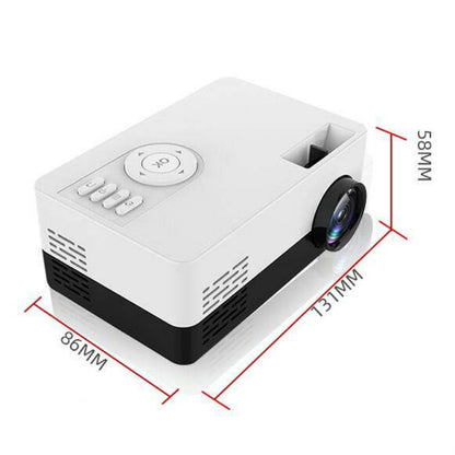 S261/J16 Home Mini HD 1080P Portable LED Projector, Support TF Card / AV / U Disk, Plug Specification:EU Plug(White Black) - Mini Projector by PMC Jewellery | Online Shopping South Africa | PMC Jewellery | Buy Now Pay Later Mobicred