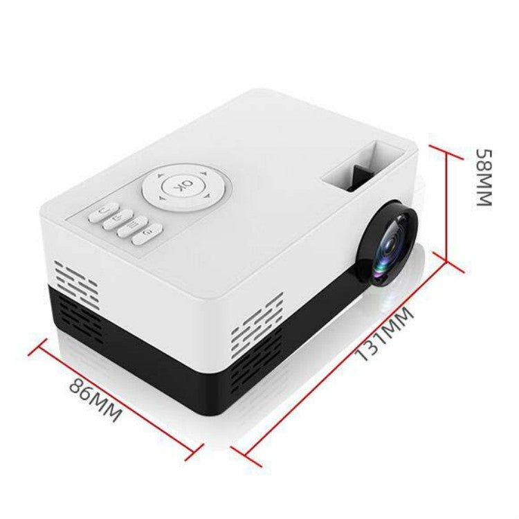 S261/J16 Home Mini HD 1080P Portable LED Projector, Support TF Card / AV / U Disk, Plug Specification:UK Plug(Yellow White) - Mini Projector by PMC Jewellery | Online Shopping South Africa | PMC Jewellery | Buy Now Pay Later Mobicred