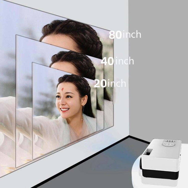 S261/J16 Home Mini HD 1080P Portable LED Projector, Support TF Card / AV / U Disk, Plug Specification:UK Plug(Yellow White) - free shipping - PMC Jewellery - Order now!